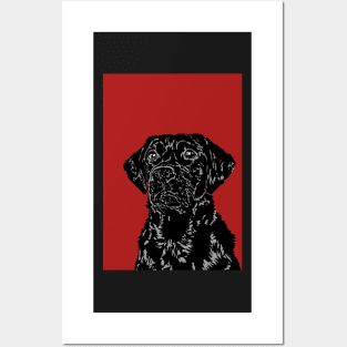 Betsy the Black Labrador Dog Posters and Art